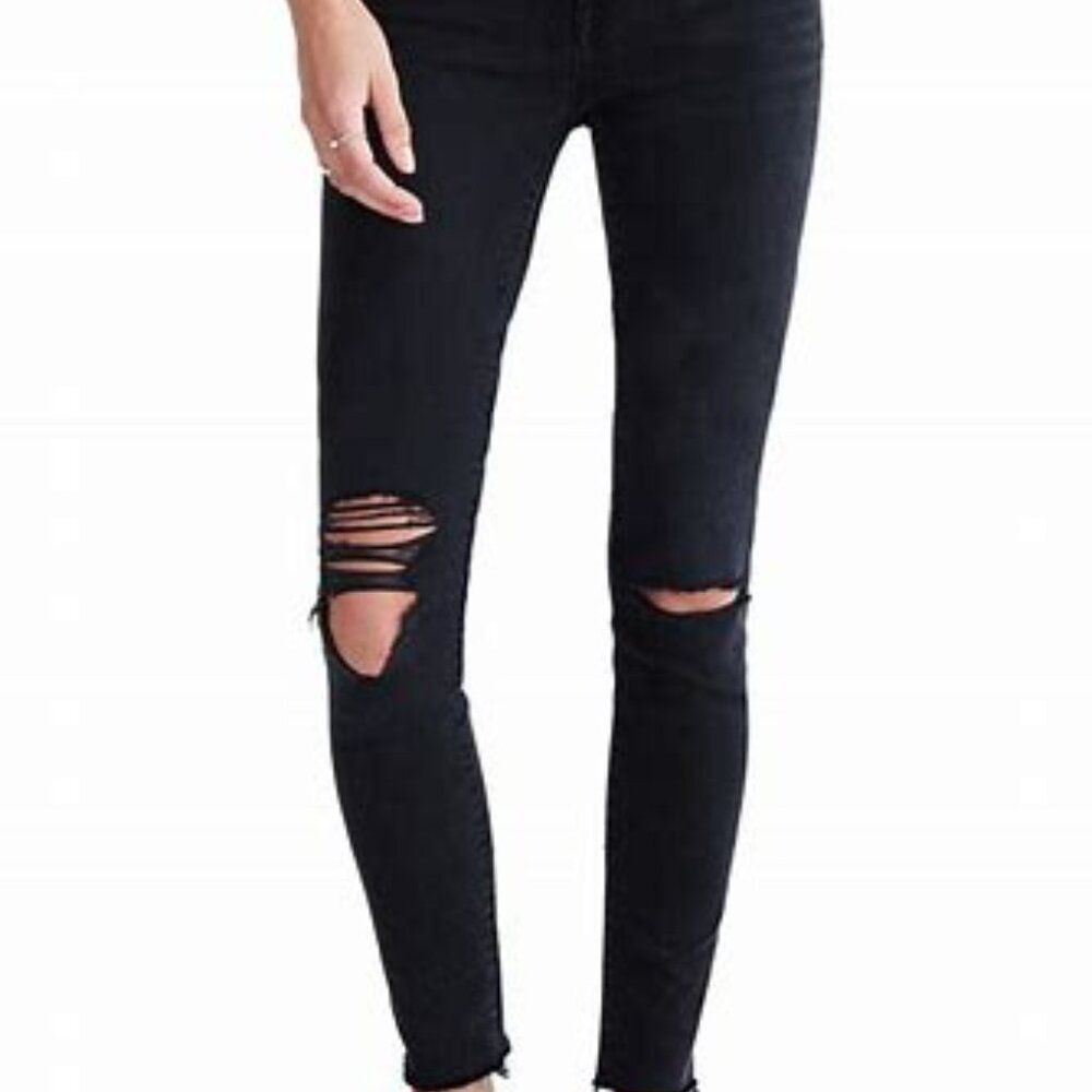 Madewell Black 9-Inch High-Rise Skinny Jeans Size 28 Everyday Comfort Denim